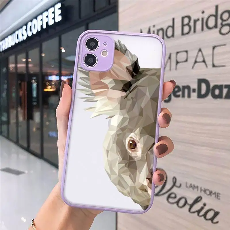 

animals Lion fox cheetah bear Phone Cases matte transparent For iphone 7 8 11 12 plus mini x xs xr pro max luxury brand cover
