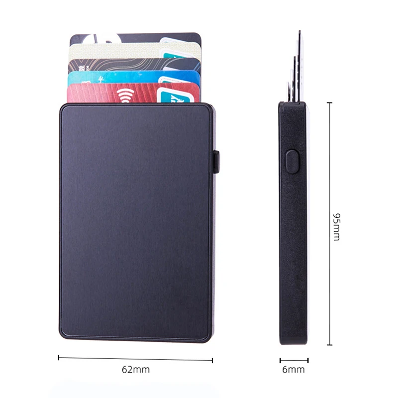 ZOVYVOL Тонкий RFID модный клатч держатель для карт всплывающая Кнопка противокражная