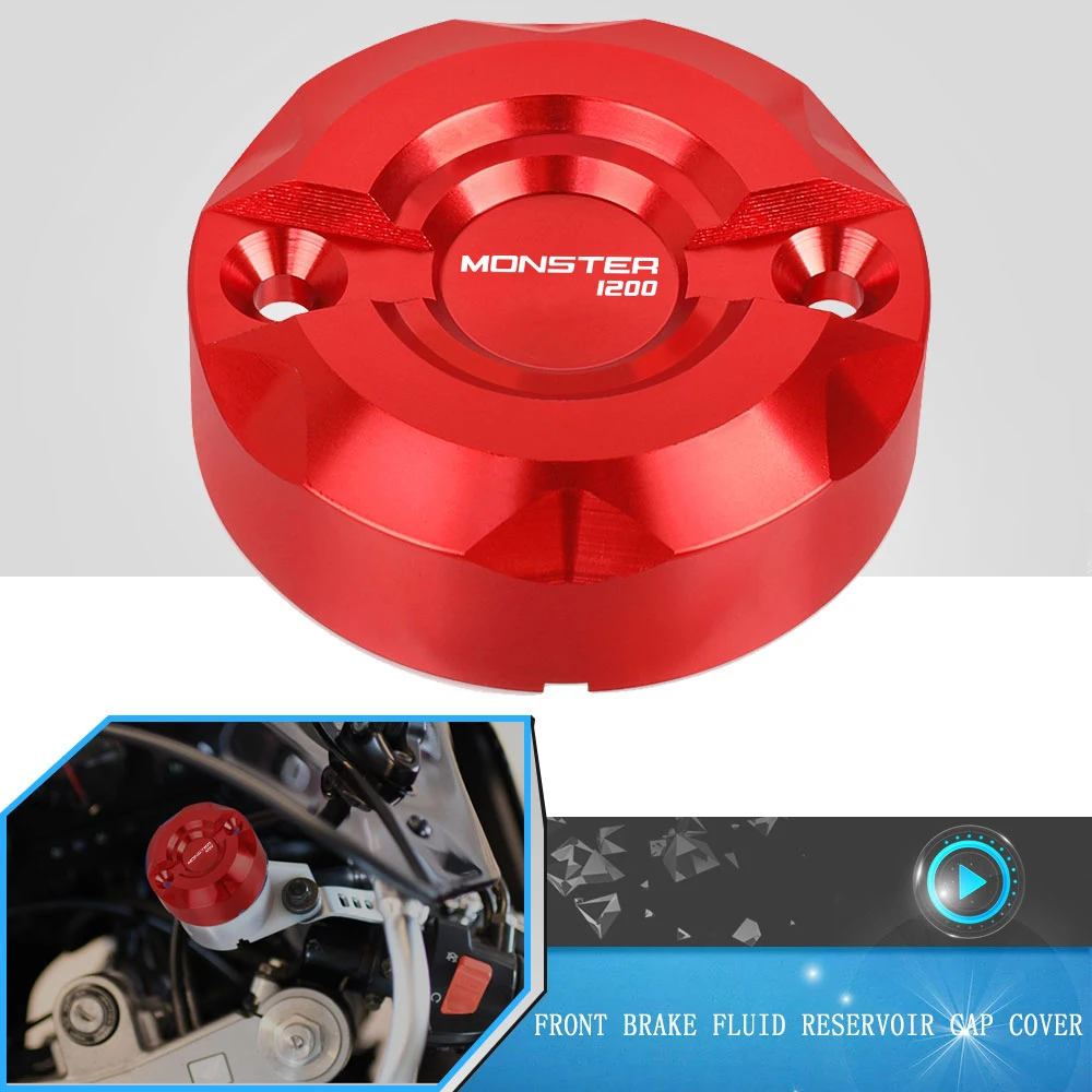 

For Ducati MONSTER 1200 Monster 1200S 2014-2021 Motorcycle Accessories Front Brake Fluid Cap Master Cylinder Reservoir Cover