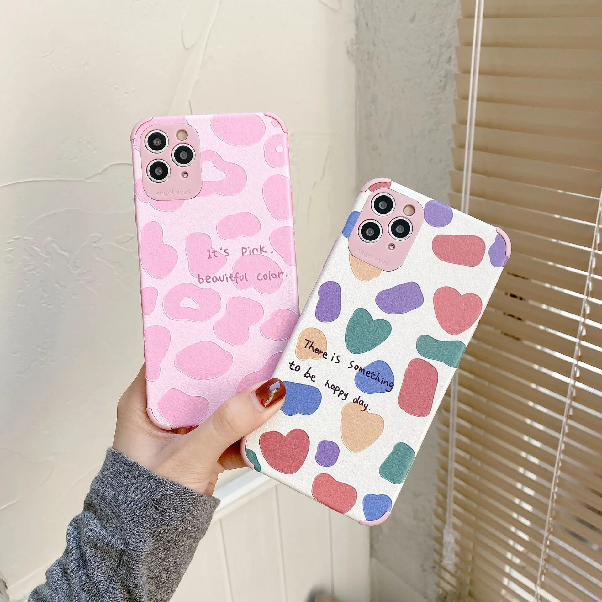 

New 2021 Colored Geometric Pebbles Phone Case for iPhone 7/8 plus x xr xs max 11/12pro max 12mini