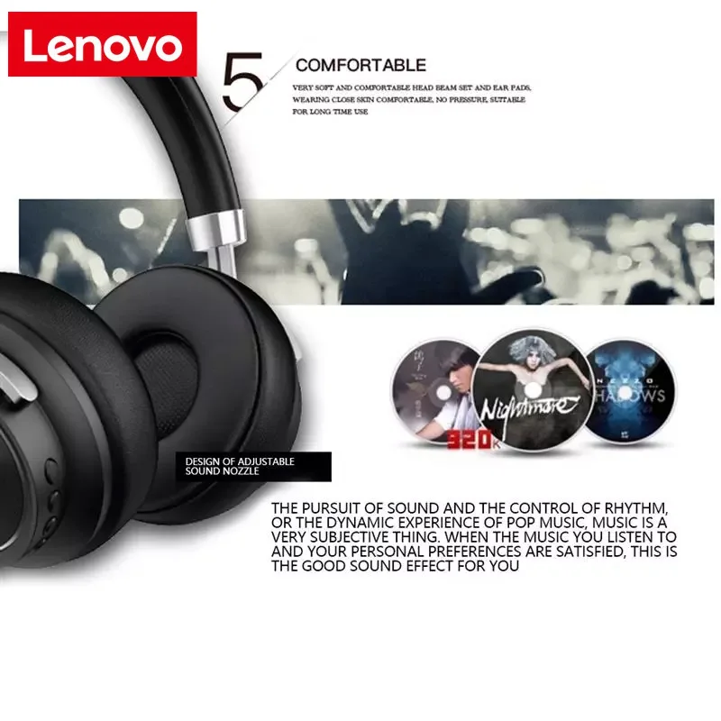 Оригинальная Bluetooth-гарнитура Lenovo HD800 стерео наушники с шумоподавлением 500 мАч AUX