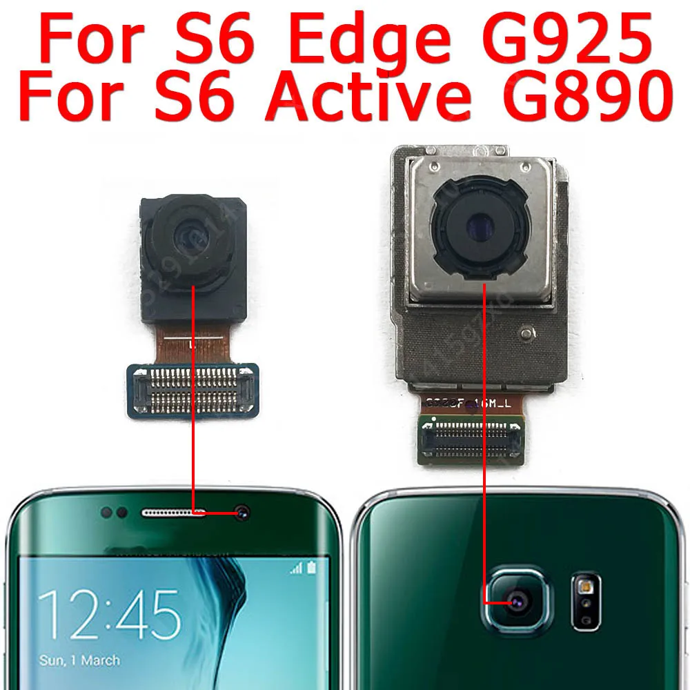 Модуль фронтальной основной камеры для Samsung Galaxy S6 Edge G925F Active G890 запасные