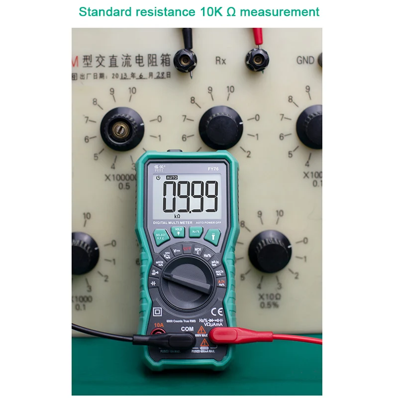 FY76 Digital Multimeter 5999 Counts Backlight Auto Range AC/DC Voltage Meter Ohm Transistor Testers Multi CLH@8 | Инструменты