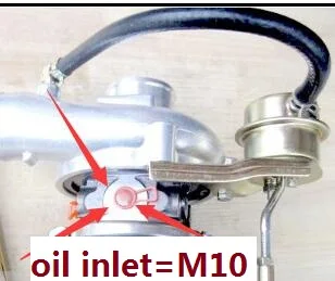 oil inlet M10 europe Турбо TD05-16G H16 49178-06310 4917806310 для Mitsubishi EVO3 обновление для Subaru impecza WRX STI Forester 58T EJ20 210HP 2002 - Цвет: oil inlet M10 europe