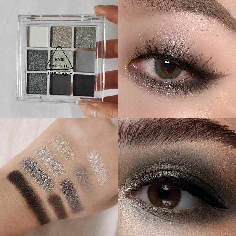

9 Color Eyeshadow Decay City Series Shiny Pearly Matte Black Gray Smoky Makeup Makeup Palette Eyeshadow Hot Party CosmeticsTSLM2
