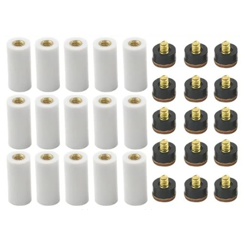 

Набор наконечников для бильярдного кия, комплект из 15 наконечников чистого белого цвета, 12 мм, Запасные детали