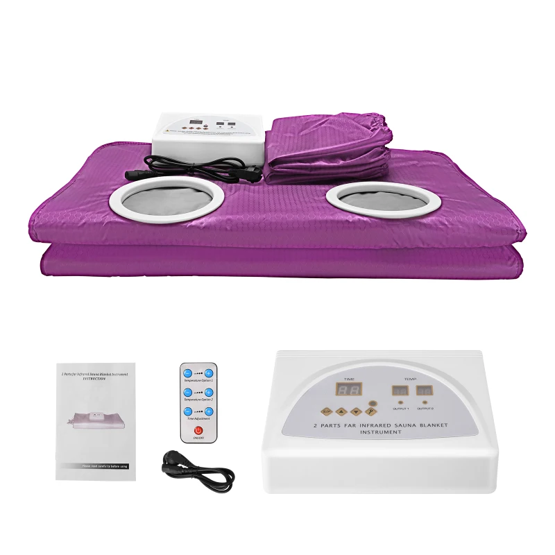 Manta t&eacute;rmica para Sauna Infrarrojo, manta el&eacute;ctrica para cuerpo, Spa, Dise&ntilde;o de manga de mano estirable, Digital, 2021 W, novedad de 650-5