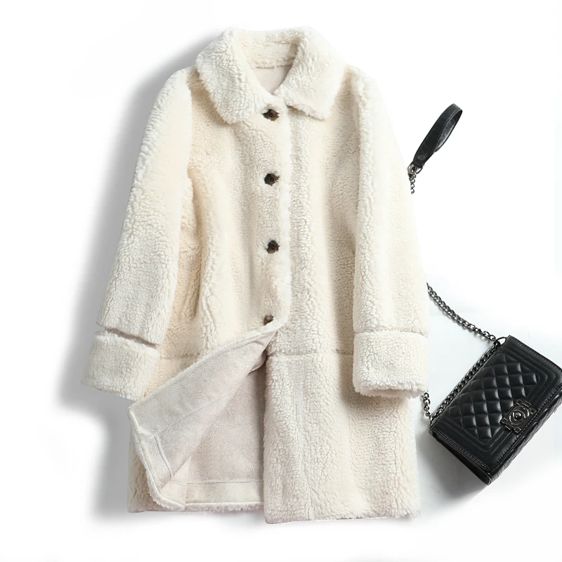 

Brand Woolen Coats 2019 Granular Velvet Overcoat Solid Thick Warm Winter Coats For Women Female Long Korean Wool Red Coat Women