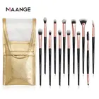Набор кистей для макияжа MAANGE, 12 шт., в чехле, для теней, для бровей, из искусственной кожи, держатель для хранения в дороге, чехол для косметики, Лидер продаж