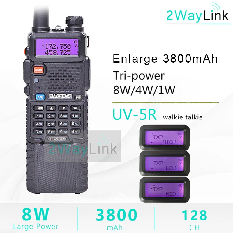 Обновленная версия рации Baofeng 3800 мАч 8 Вт 10 км uv5r Любительская рация | Мобильные