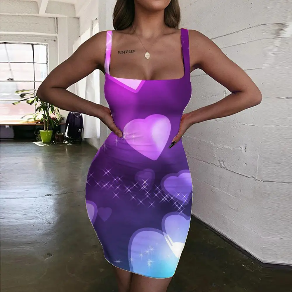 

Женское платье с 3D-принтом KYKU, Пляжное Платье с лямкой на шее, без рукавов, лето 2019