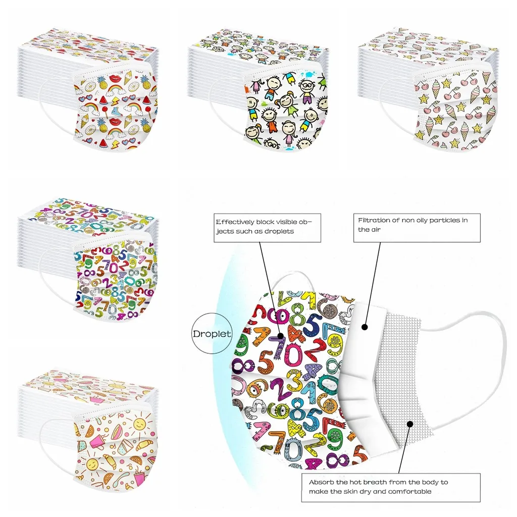 Маскарадный костюм для Хэллоуина 50 шт в наборе одноразовая маска с