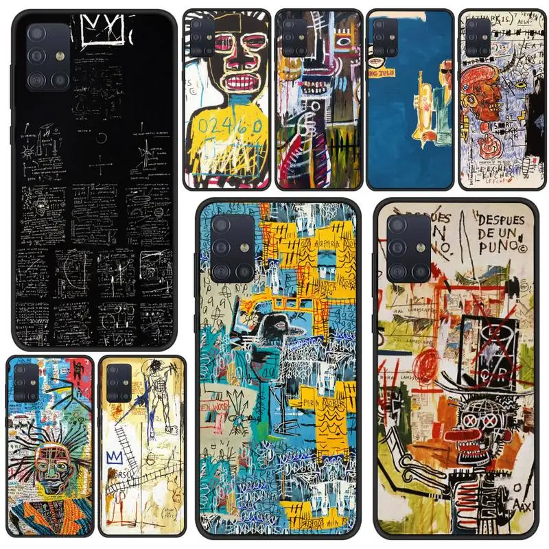 

Jean Michel Basquiat Art Graffiti Phone Case For Samsung S5 S6 S7 S8 S9 S10 S20 S21 Edge Plus E Fe Lite