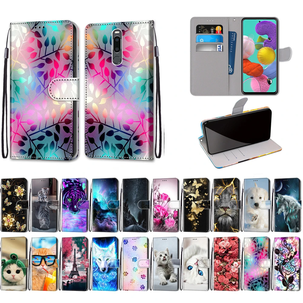 

M6T Case on for Meizu X8 M8 V8 Pro Case 3D Cartoon PU Leather Magnetic Flip Cover for etui Meizu M6T 6T 6 M6 M15 15 Lite Case