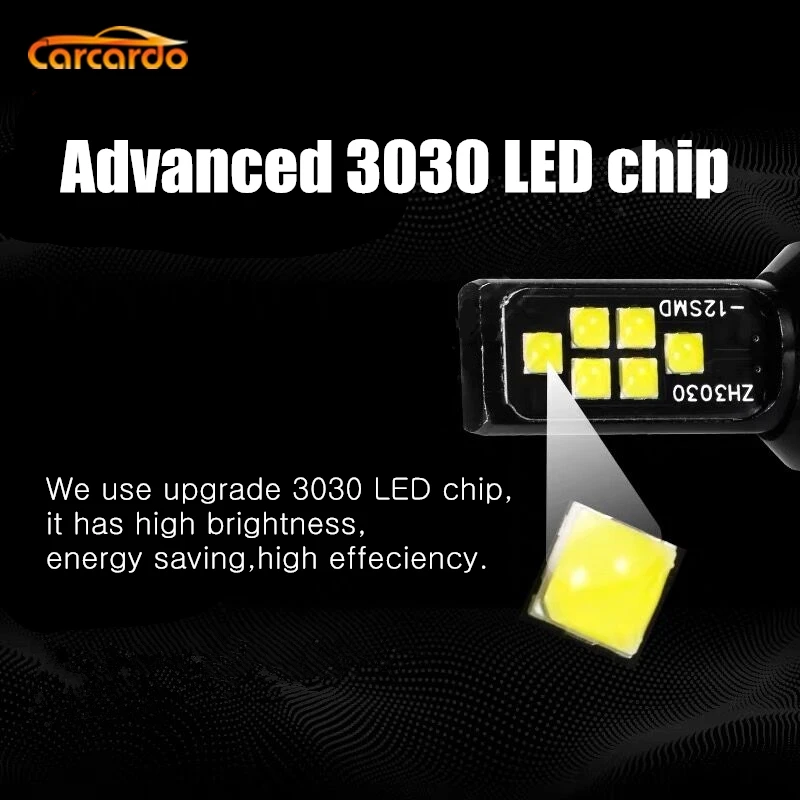 Carcardo 2 шт. T20 W21/5 Вт W21W Автомобильный светодиодный светильник 7440 7443 12V автомобиль