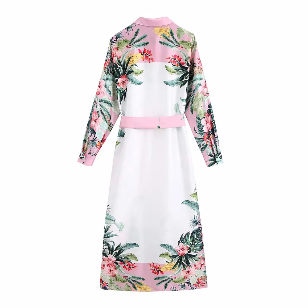 

2021 ZA summer new women's clothing slimming fashionable printed dress long skirt RA 3220458 20/458