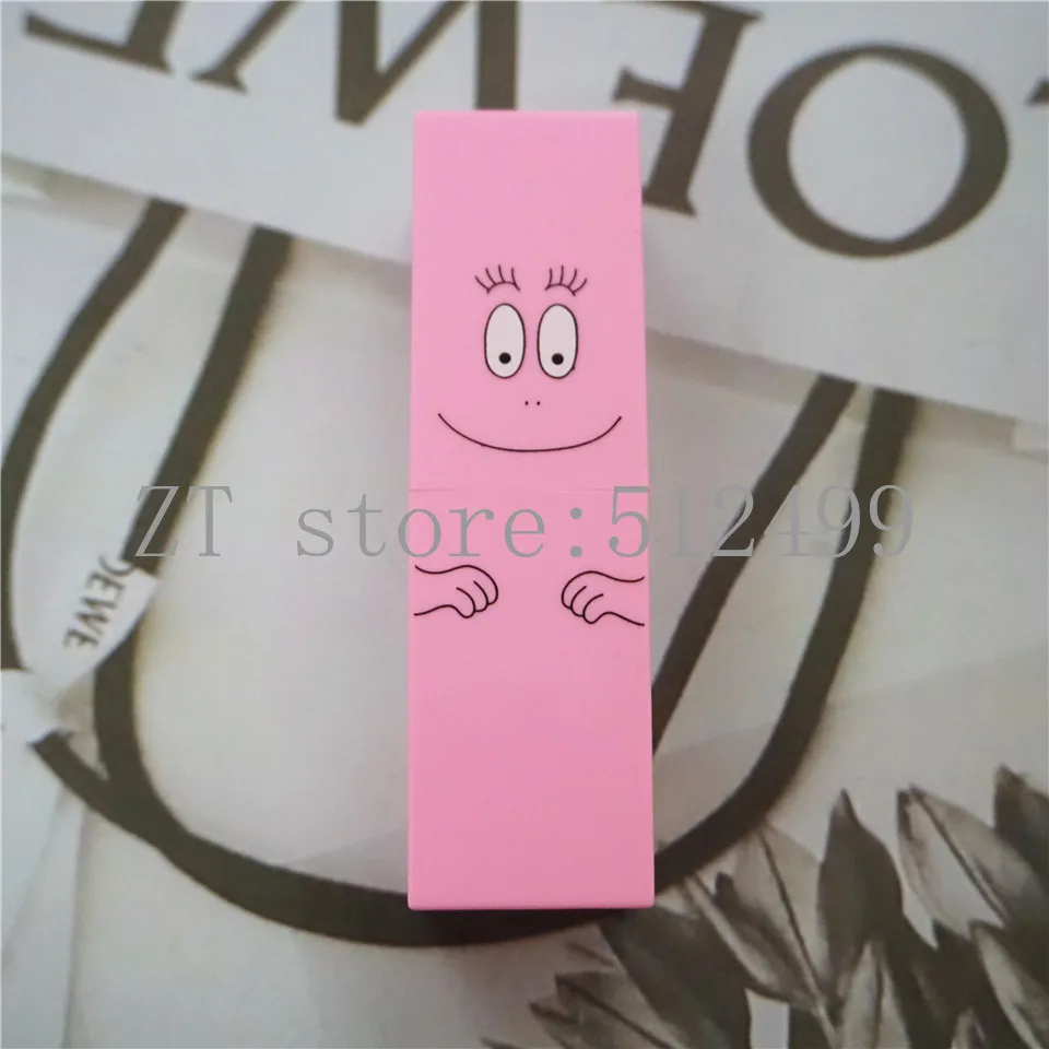 

10/20/50PCS 12.1mm Pink Square Lipstick Tube Smile Face Cute Lip Balm Container DIY Makeup Refillable Package Bottle Pipe Shell