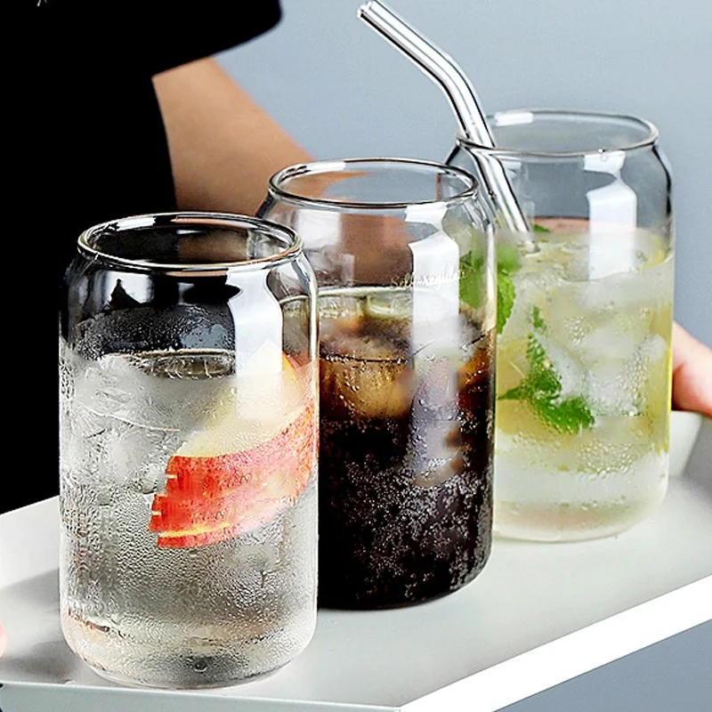 New ins 400ml Herbalife nutrition heat resistant can glass water cup ice coffee coke milk juice drink tea shop | Дом и сад