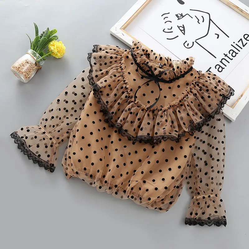 Новинка 2020 года весенне-летние рубашки для девочек топы Детские с длинными