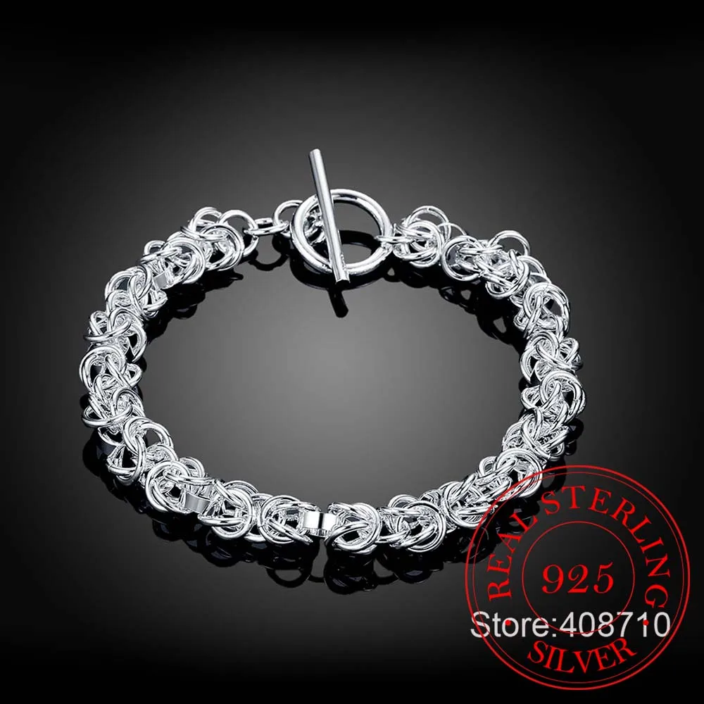 Женские изящные ювелирные изделия 6 мм витая Цепочка 20 см из стерлингового