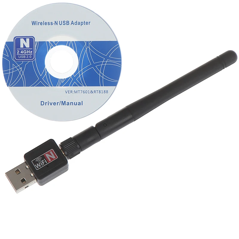150M 2 0 USB беспроводная Wi Fi сетевая карта MT7601 с поворотная антенна 802.11n LAN адаптер и