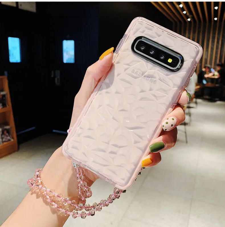 Двухслойный противоударный силиконовый чехол для samsung Galaxy S7 Edge S8 S9 S10 Plus A10 A20 A70 Двойной Цветной 3D Алмазный Мягкий ТПУ чехол