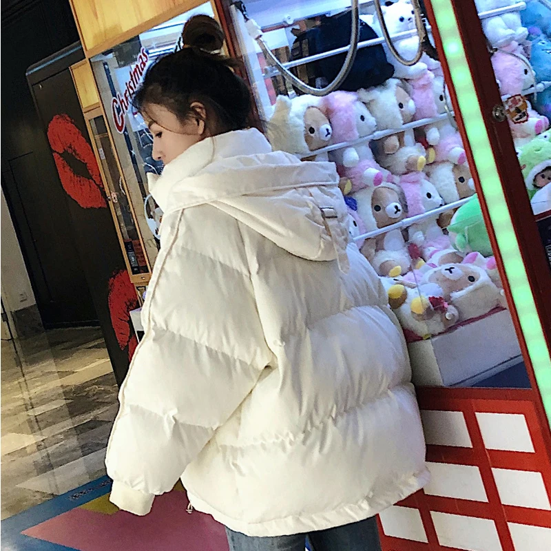 

Winter Down Cotton 2020 New Cotton-padded Clothes Loose Mian Bao Fu Nv Dong Zhuang Coat Korean Version of The Thick Office Lady