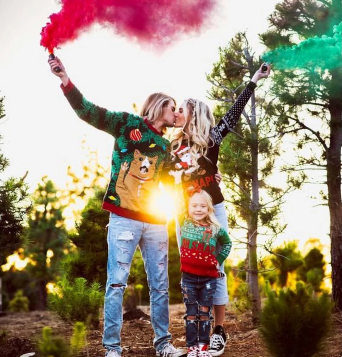 Рождественские свитера семейная одежда одинаковые наряды для папы матери и