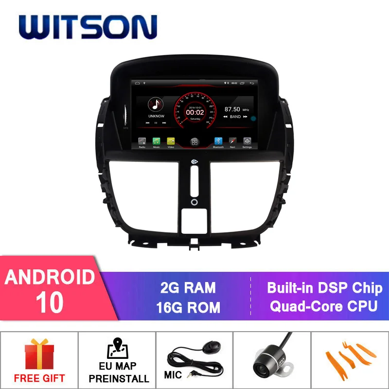WITSON Android 10 0 IPS HD экран для PEUGEOT 207 207CC автомобильный DVD 4 Гб RAM + 64 FLASH 8 Octa Core DVR/WIFI DSP DAB OBD