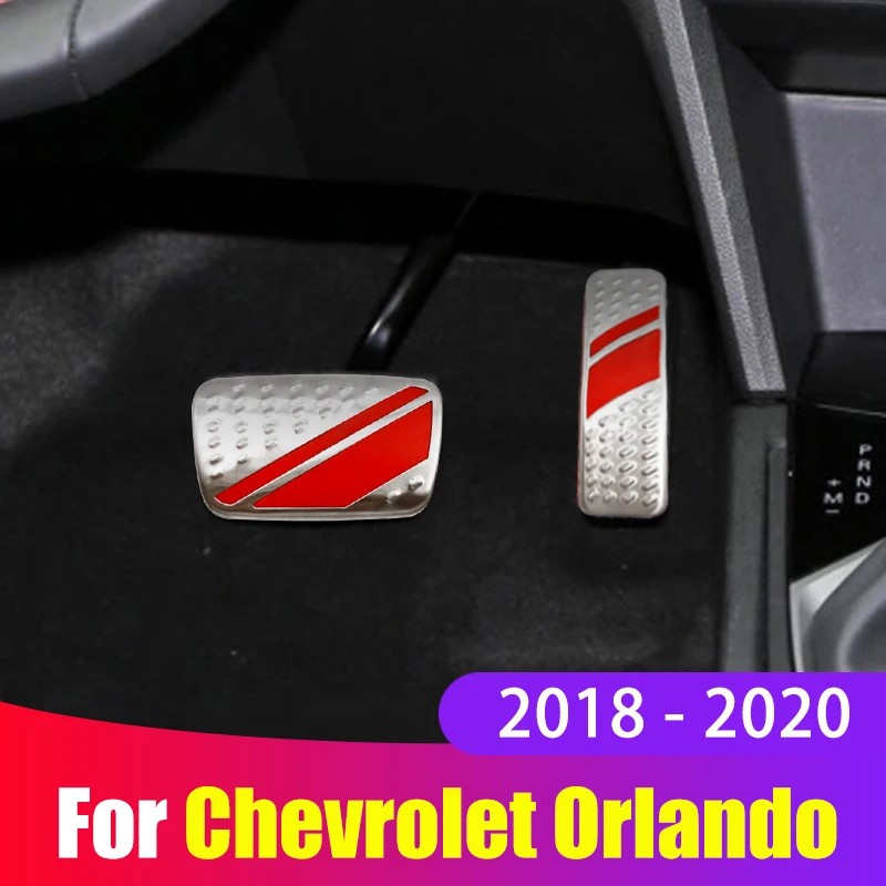 

Stainless Steel Car Foot Pedal Fuel Accelerator Pedal Brake Pedal Cover Pad For Chevrolet Orlando 2018 2019 2020 Accessories