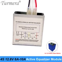 turmera 4s 12 8v 6a 10a active equalizer module for 3 2v 280ah 310ah lifepo4 battery and 3 7v 18650 lithium batteries pack use
