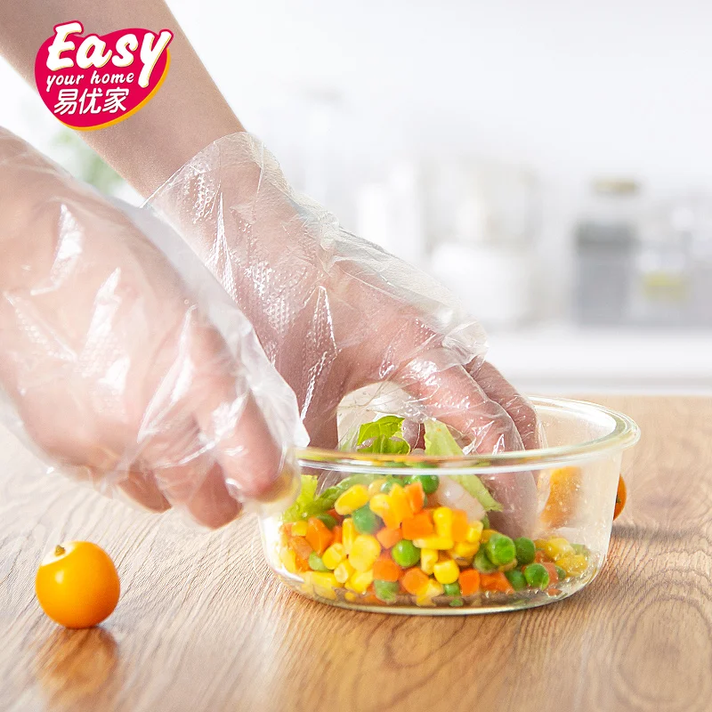 100 шт./компл. прозрачные одноразовые ресторанная барбекю латексные перчатки Еда