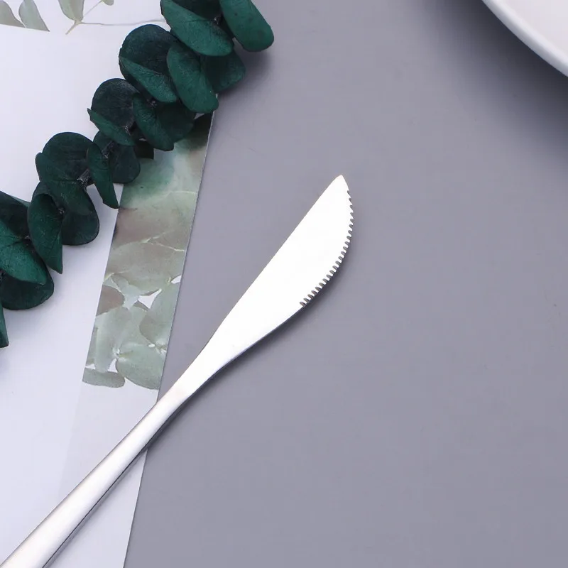 

Silver Cutlery Set Dinnerware Stainless Steel Forks Knives Spoons Dinner Tableware Set Kitchen Family Tableware Cutlery Set