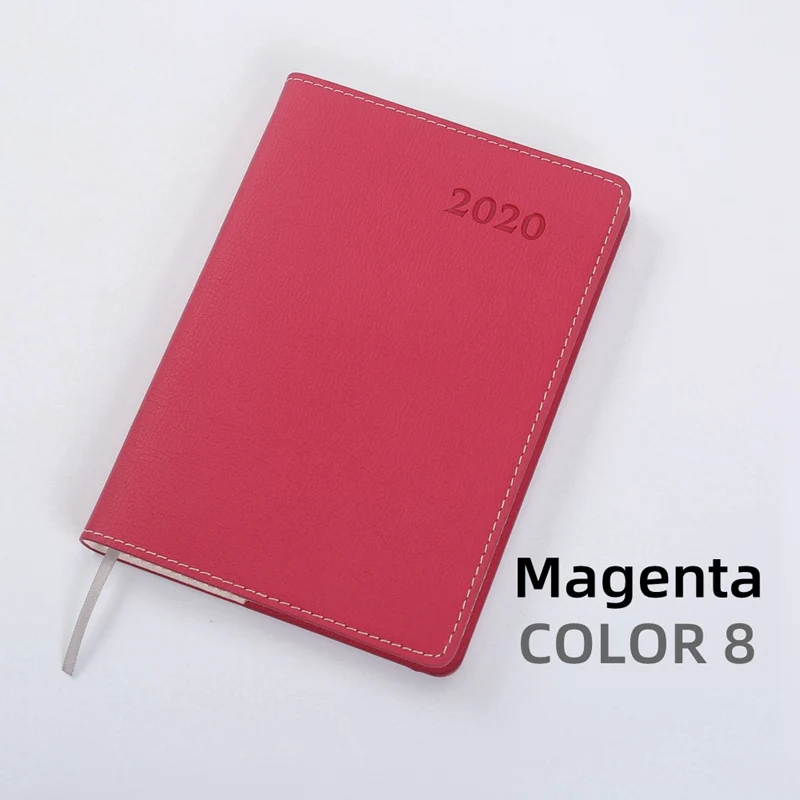 COLOR 8 Календарь еженедельник A6 дневник Тетрадь 106 листов 80gsm бумаги школьные канцелярские небольшой журнал распорядок дня Примечания книжка под заказ - Цвет: COLOR 8