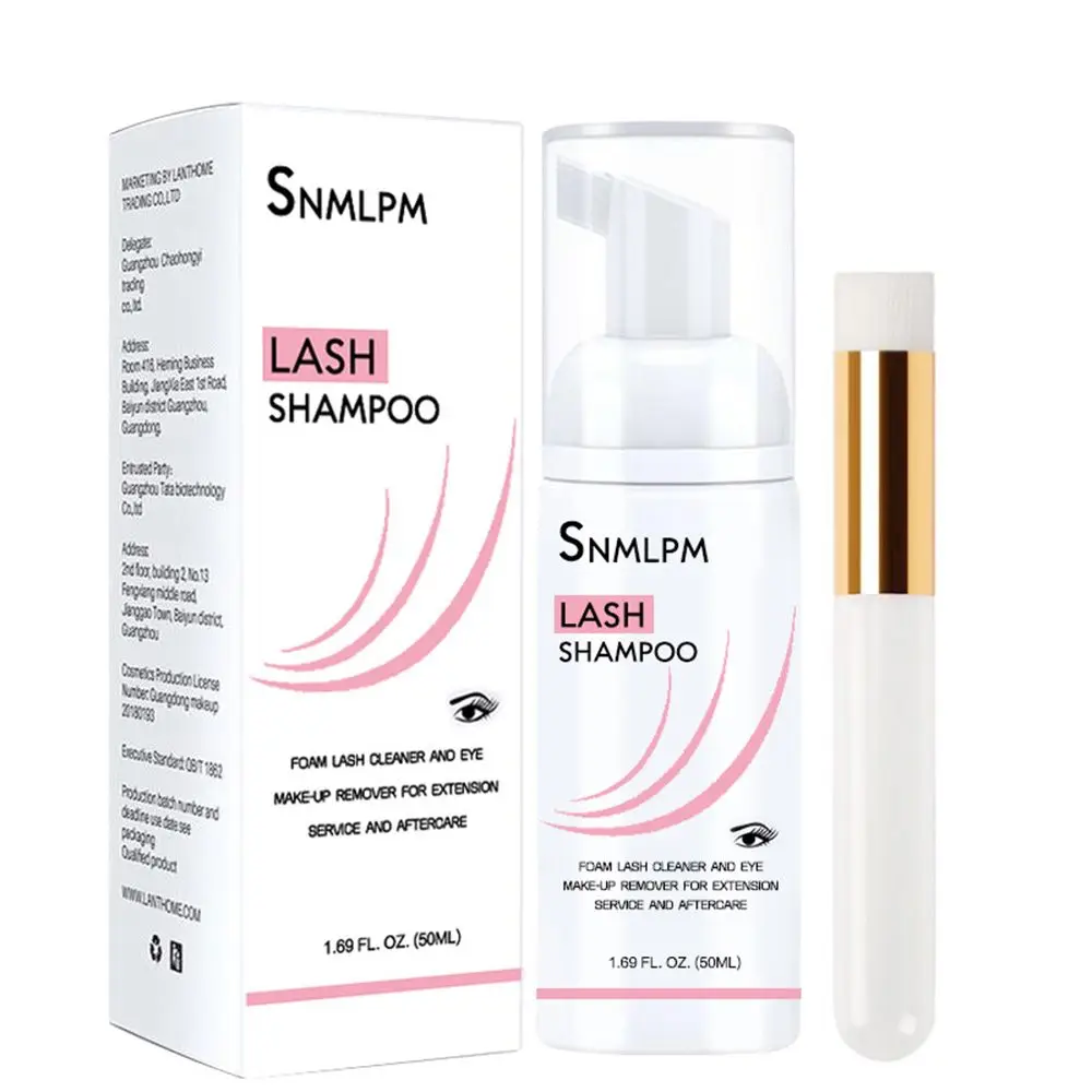 

Professional Salon Safe for Natural Lashes Non-Irritating Lash Foam Shampoo Eyelash Extension Cleanser Eyelid Foaming