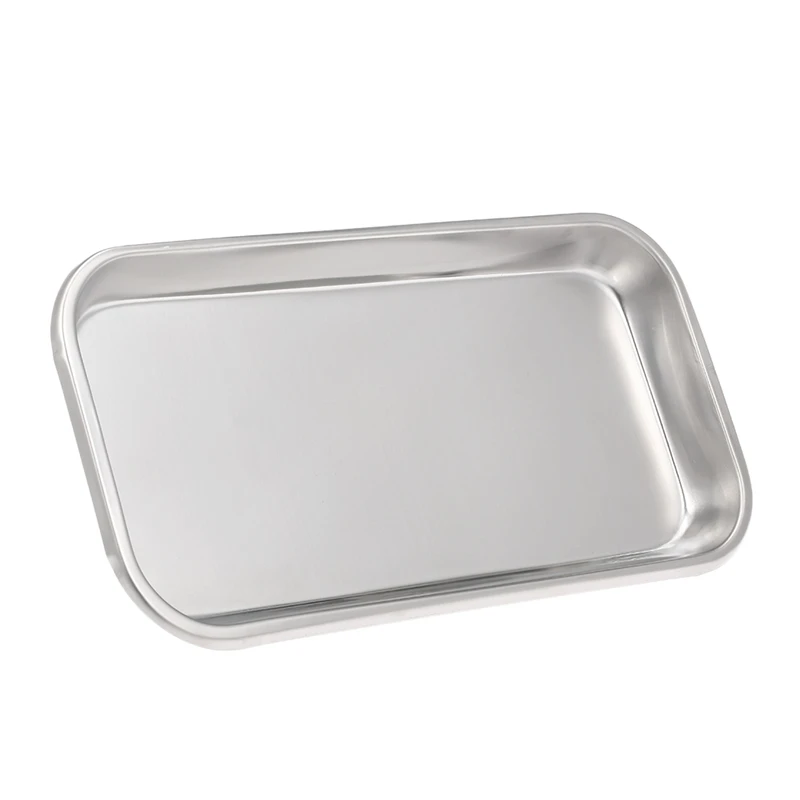 1 шт. нержавеющая сталь Хирургический медицинский прямоугольник лоток