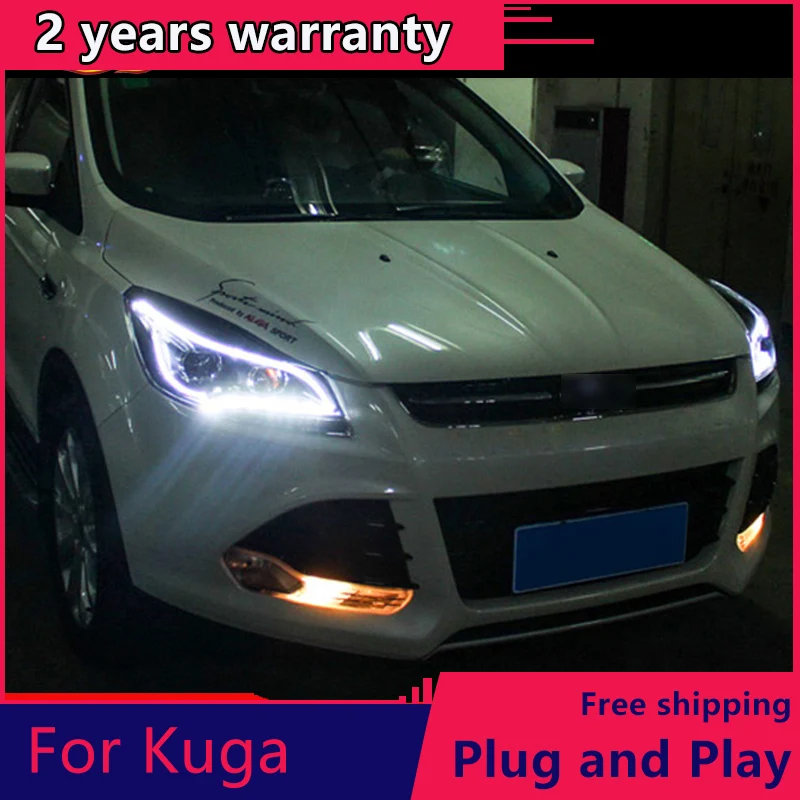 KOWELL стайлинга автомобилей для Ford Kuga фары 2014 2015 побег светодиодный DRL Bi Xenon