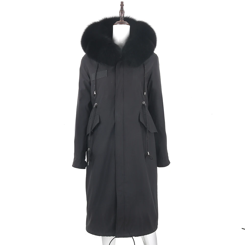 Women Waterproof Parka Real Fur Coat Winter X-long Jacket Real Raccoon Fur Linner Outerwear Detachable 2022 New Famale Fur Parka