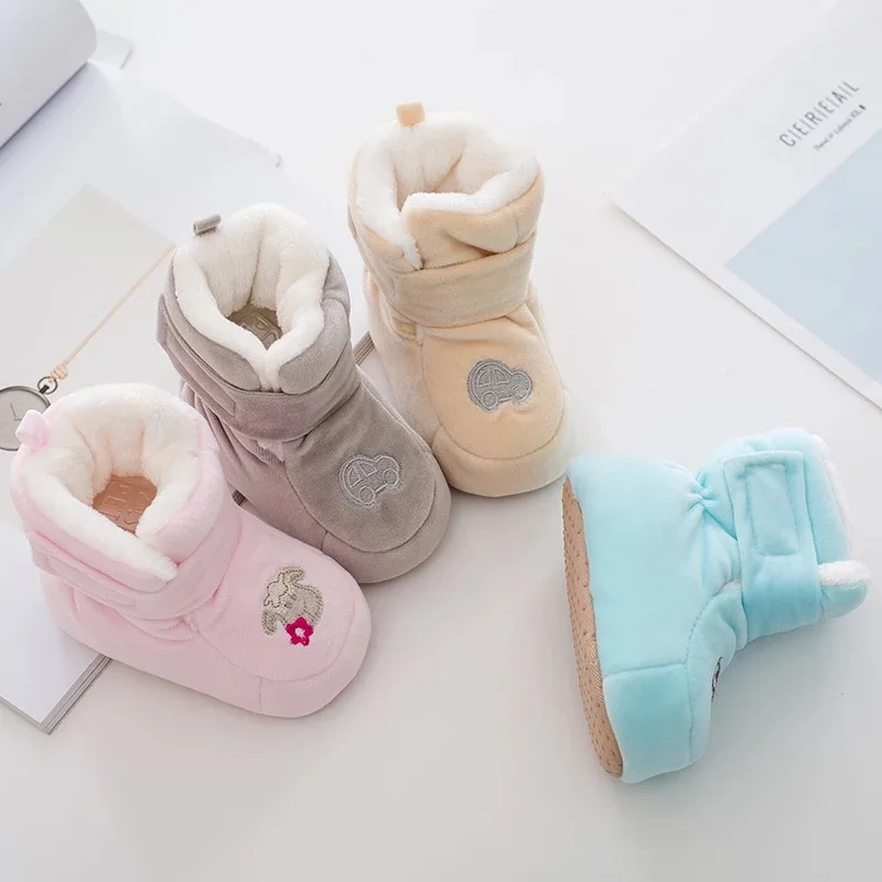 

Winter Plus Velvet Baby Shoes Cute Toddler Boy Shoes Scarpe Bimba Buty Chaussure Bebe Crib Shoes Chaussures Plates Mother Kids