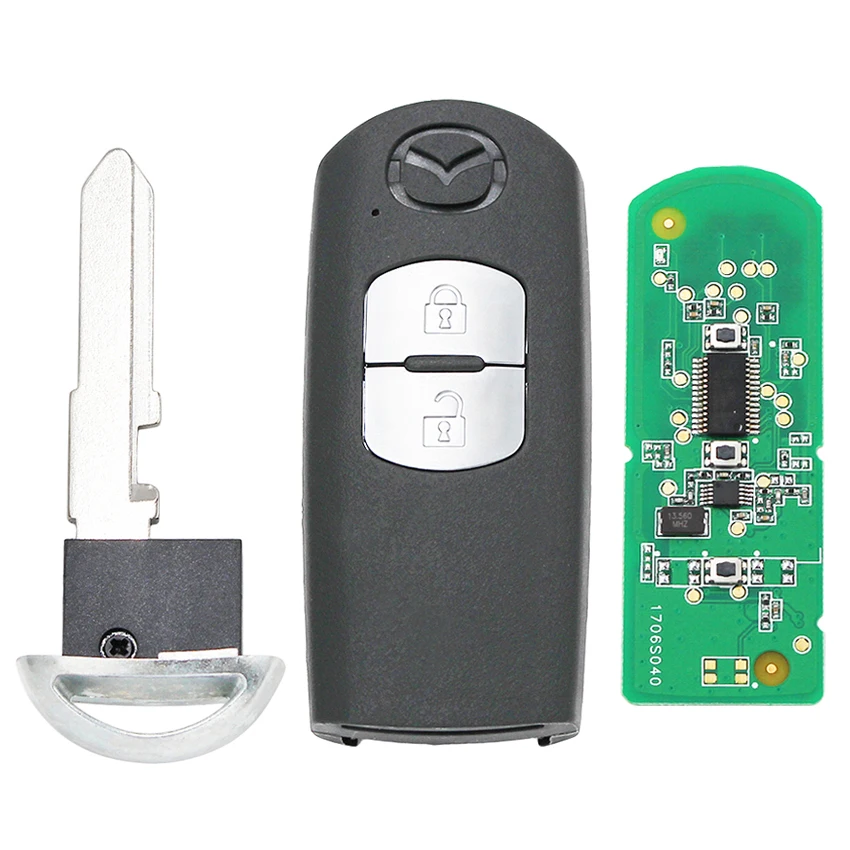 2/3 кнопочный дистанционный ключ для смарт-карты 433 МГц чип ID49 Mazda 3 | Автомобили и