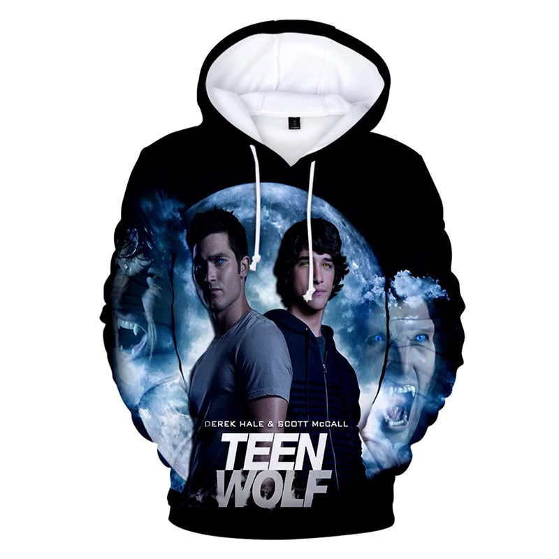 Толстовки для мужчин и женщин одежда 2021 толстовка с капюшоном Teen Wolf 3d мужская