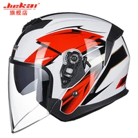 2021 genuine jiekai helmet motorcycle motorbike dual lens summerwinter open face helmet moto capacete para motocicleta casco