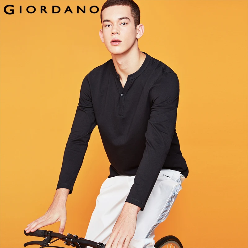 Giordano Мужская футболка простая дизайнерская гладкая ткань зимняя безрукавка