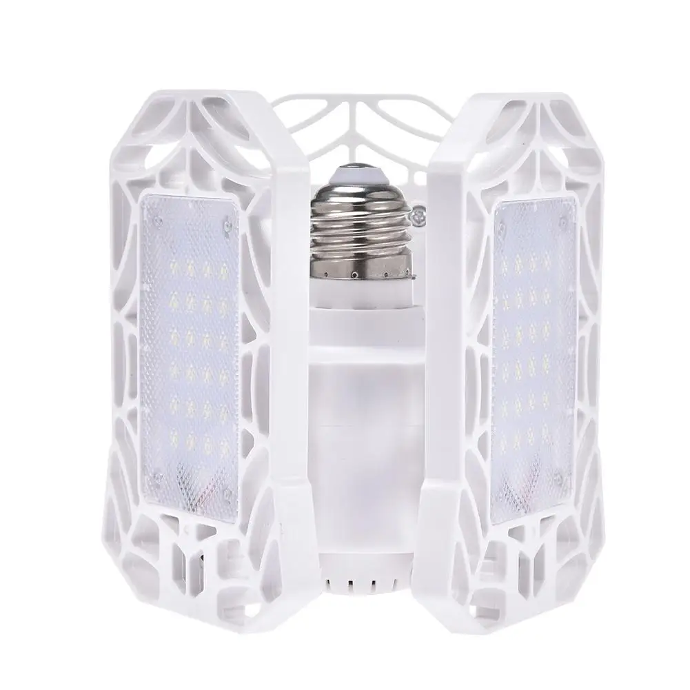 

60W/6000LM LED Garage Light Deformable Three Blade Foldable Lamp Waterproof Lamp For Stages Warehouses 110v 220v E27 E26