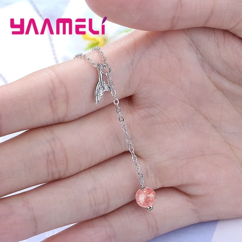 Женская цепочка из серебра 925 пробы с подвеской в виде хвоста | Украшения и