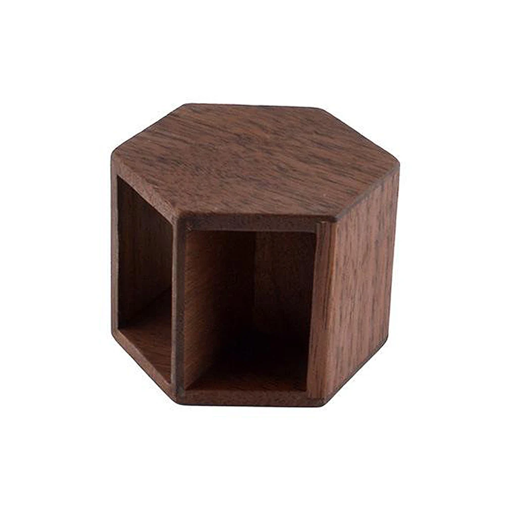 

1:6 1:12 Scale Dollhouse Miniature Furniture Walnut Wood Hexagonal End Table