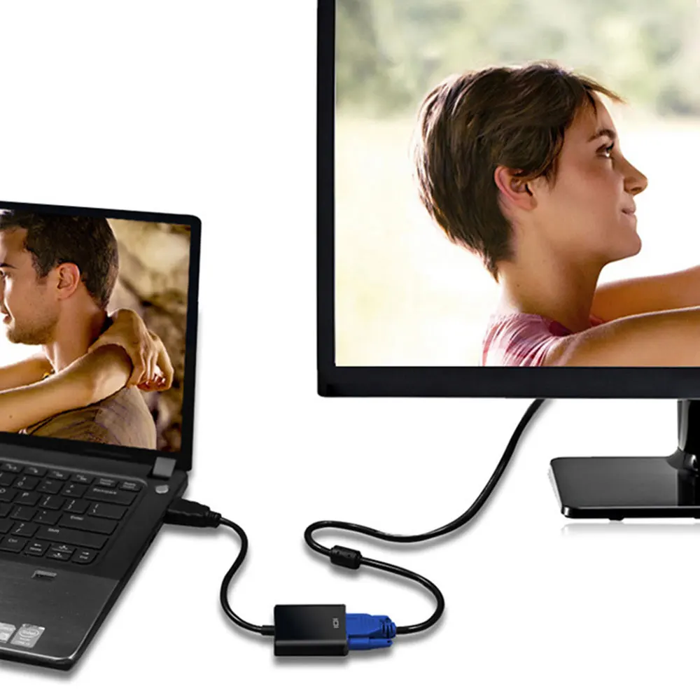 HDMI To VGA Adapter Male Famale Converter 1080P Digital Analog Video Audio for PC Laptop Tablet Hdmi Cable | Электроника