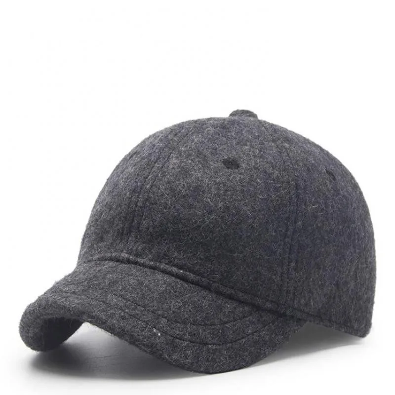 YQYXCY Baseball Cap Women Men Wool Knitted Short Brim Hats Outdoor Thick Warm Casual Hat Female Male Solid Color New Fashion