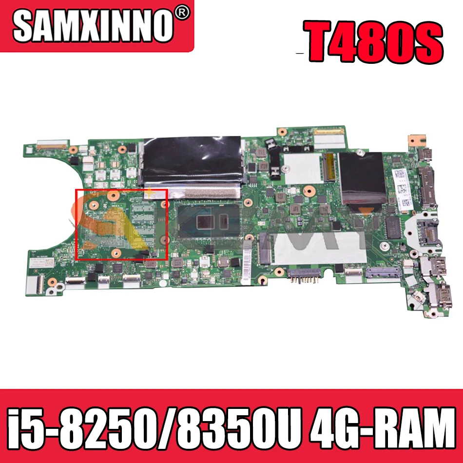 

For Thinkpad T480S laptop motherboard NM-B471 W/ CPU i5 8250 8350U 4G-RAM tested FRU 02HL810 01LV630 01LV650 Mainboard