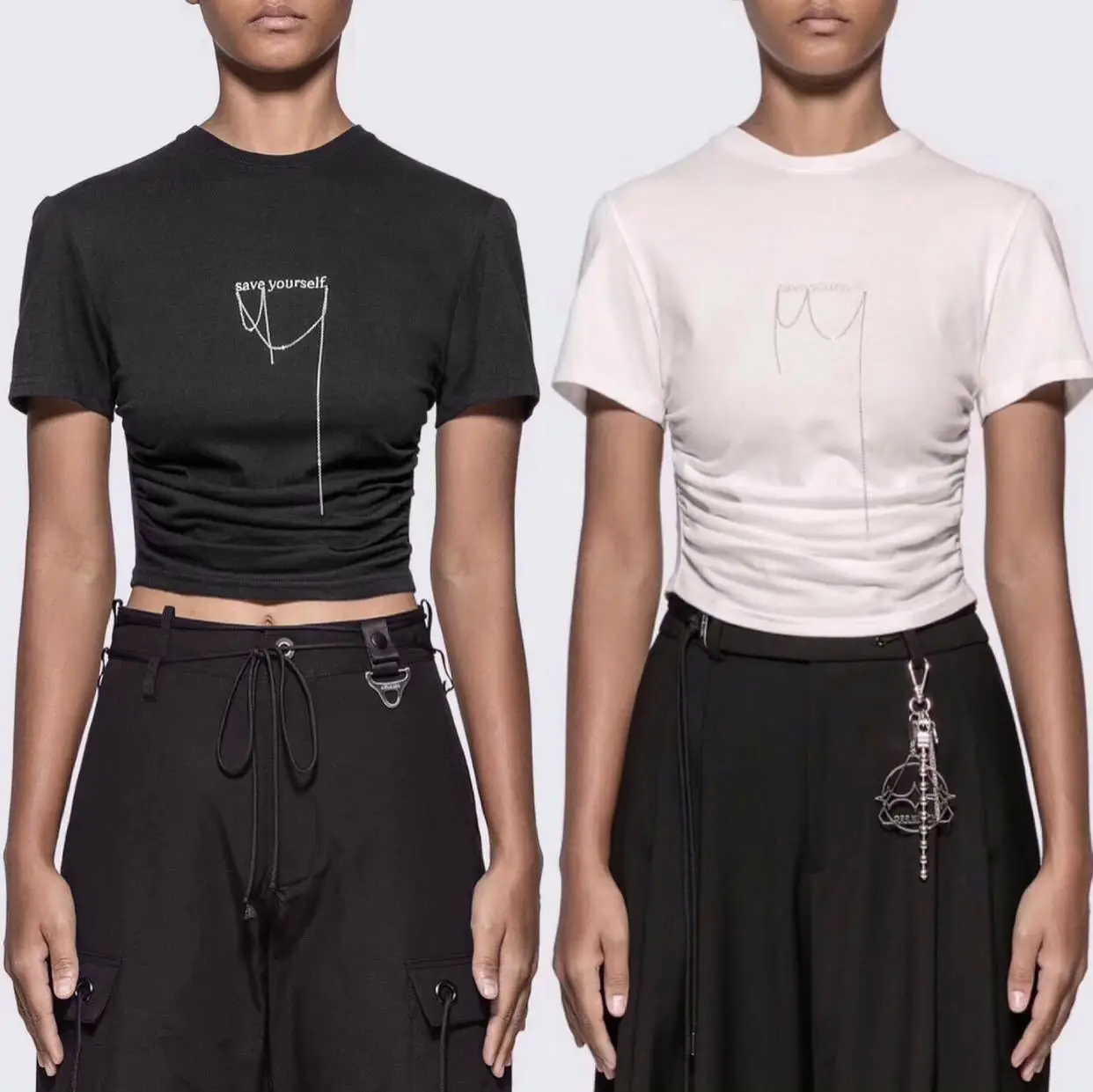 2020 DEAT new spring and summer round neck short sleeves T-shirt | Женская одежда